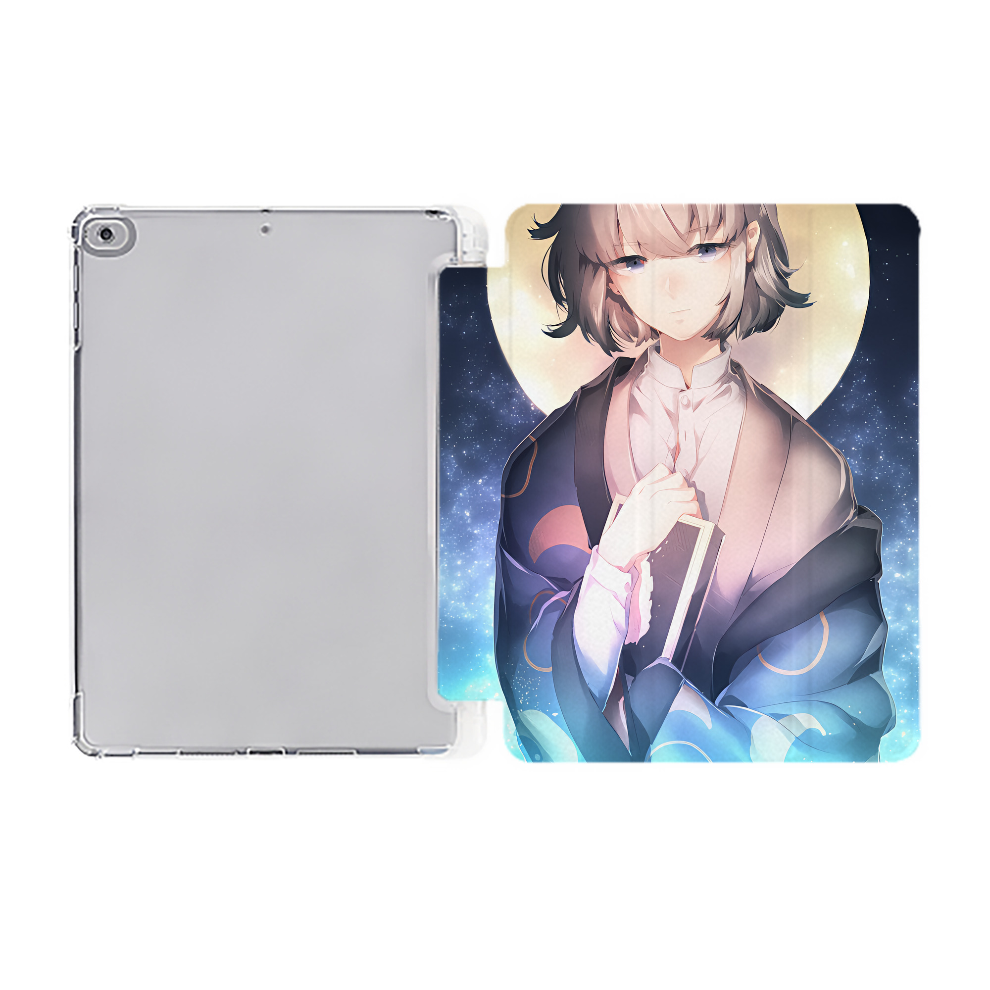（画像用） 文豪ストレイドッグス Bungo Stray Dogs IPad ケース ペン収納付き 三つ折りスタンド PUレザー×シリコン 対応機種9.5/10.5/10.9インチ